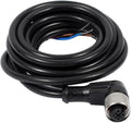 uxcell M12 2M Female Right Angle 4Pin Connector Aviation Socket Electrical Cable