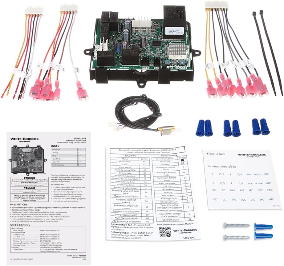 White-Rodgers Universal Heat Pump Defrost Control, 47D01U-843