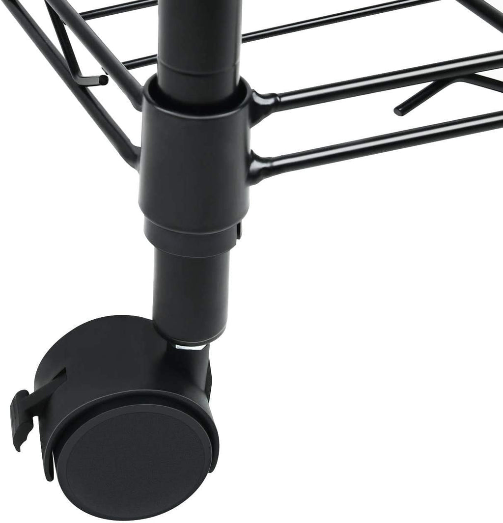 Heavy Duty 5-Shelf Storage Shelving Unit, 1250lbs Loading Capacity, 29.92" D x 13.98" W x 61.09" H, Black