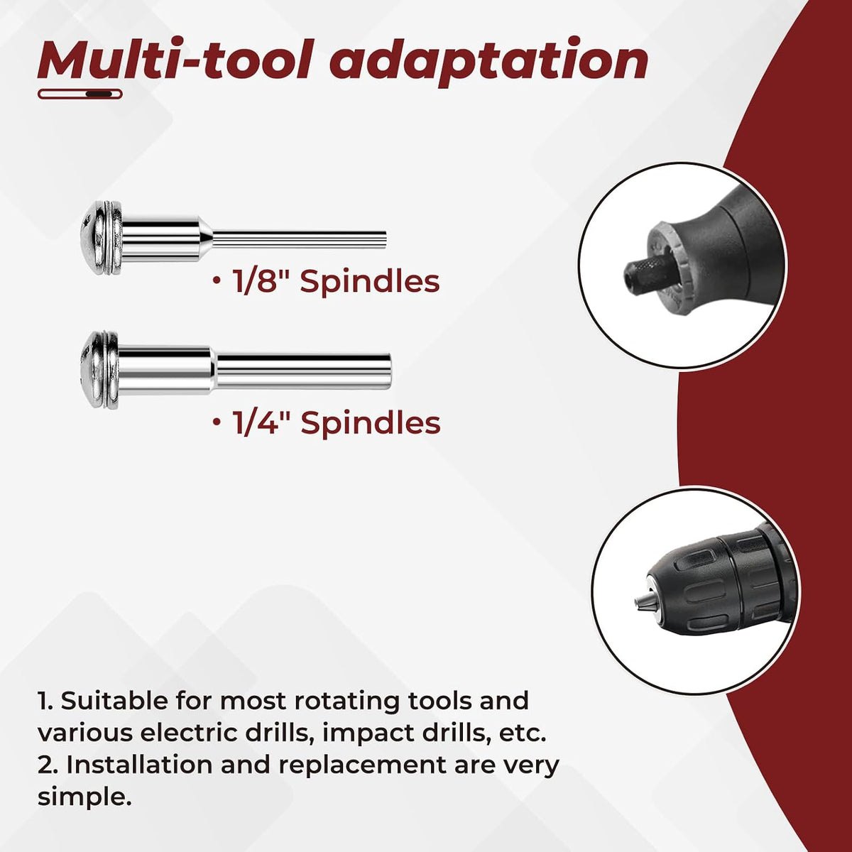 20PCS 1.5" Cut-Off Wheels for Drill,2 Shanks(1/4"+1/8" Mandrel)