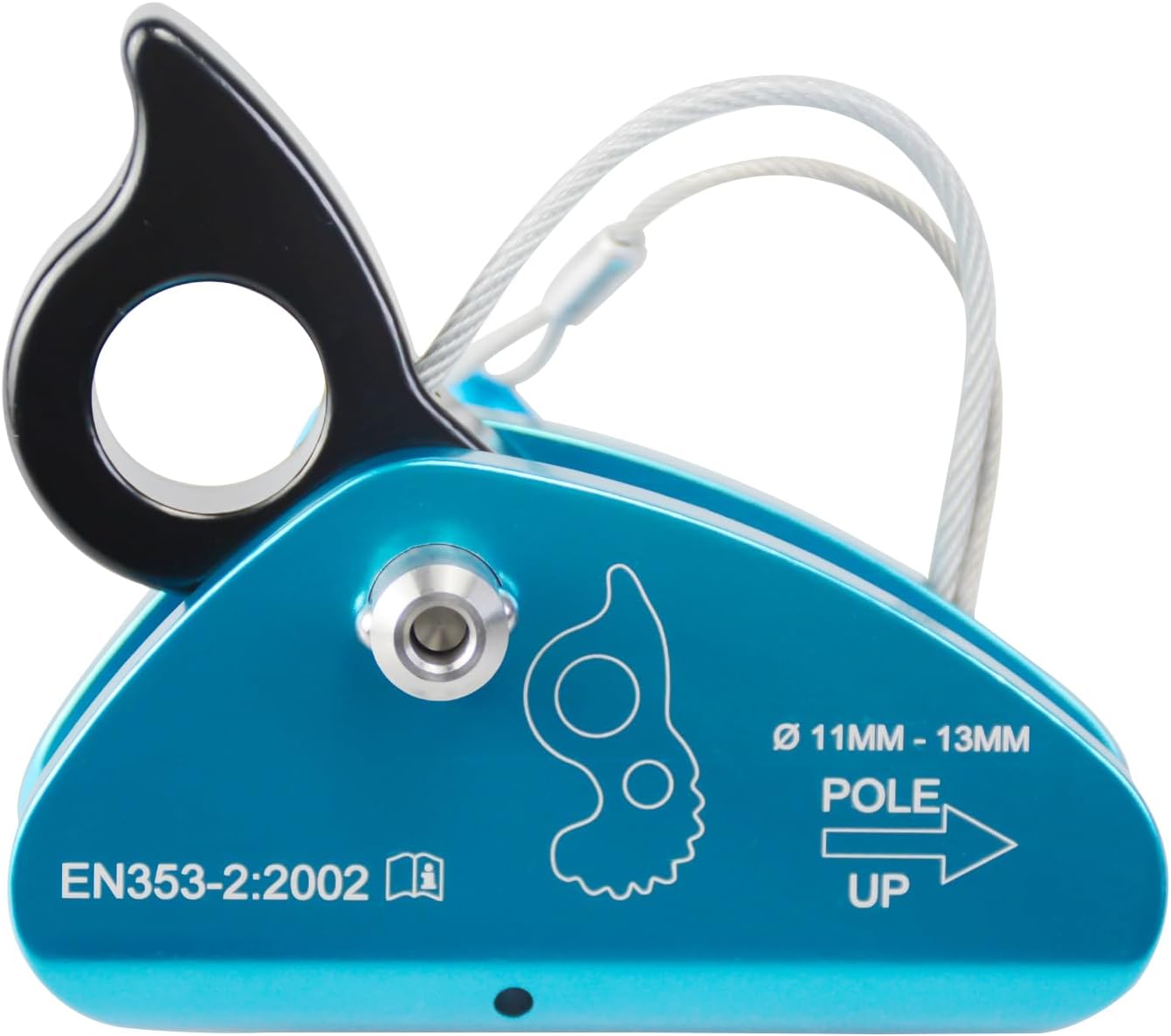 Detachable Climbing Ascender 15kN Rope Grab Ascender, Flip Line Adjuster, Fall Protection Belay Device for Rock