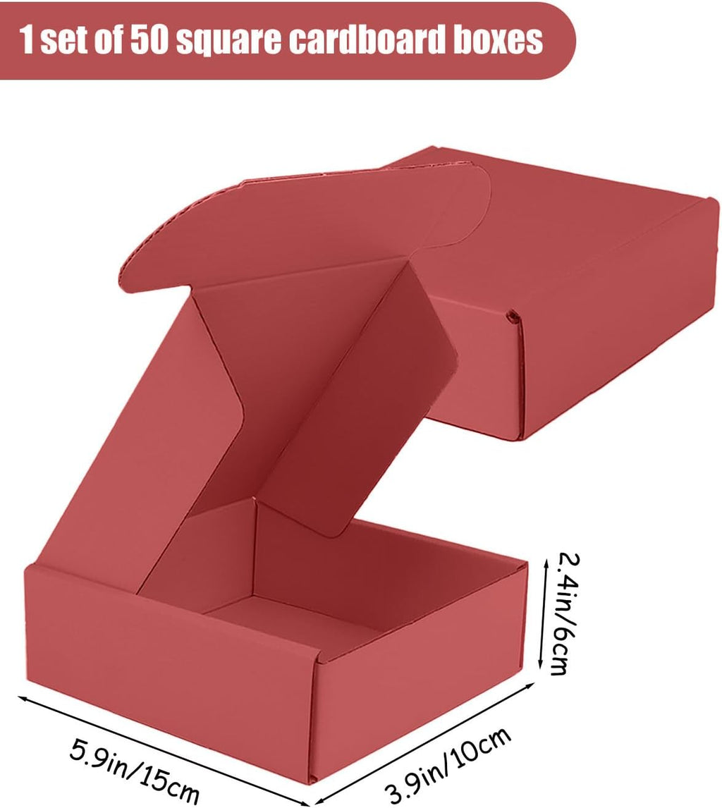 Small Shipping Boxes, 50 Pack Cardboard Box Corrugated Mailer Boxes Small Corrugated Boxes For Shipping Packaging