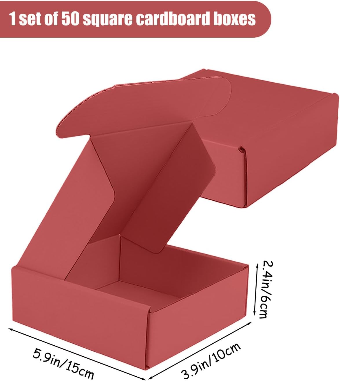 Small Shipping Boxes, 50 Pack Cardboard Box Corrugated Mailer Boxes Small Corrugated Boxes For Shipping Packaging