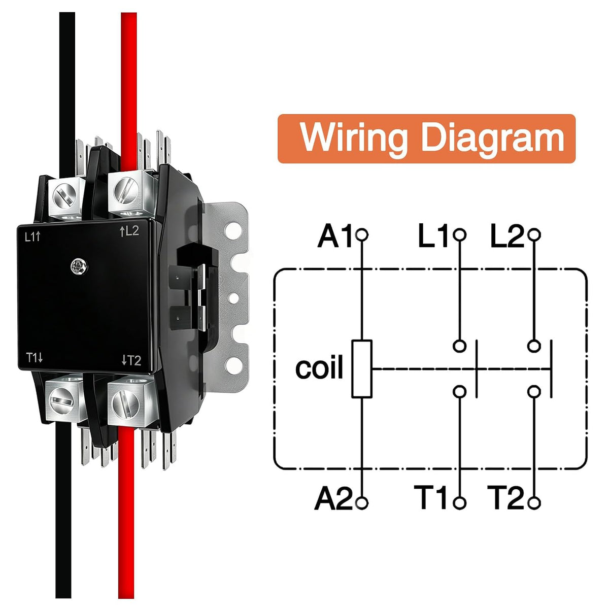 2 Pole FLA 40 Amp 120V Coil AC Contactor HVAC Contactor for Air Conditioner