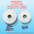 Essentials Strong Toilet Paper, 9 Mega Rolls = 36 Regular Rolls