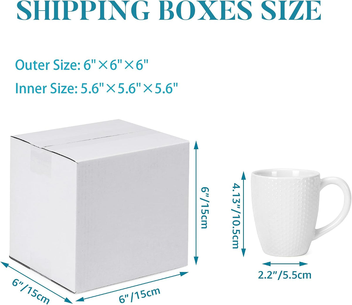 Small Shipping Boxes 6x6x6 Set of 6