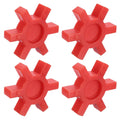 uxcell 4pcs L110 Jaw Coupling Insert, Urethane Flexible Solid Type, Red