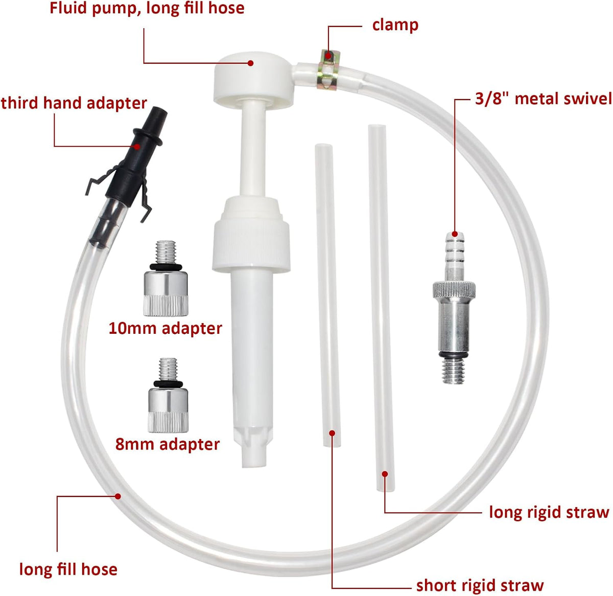 Lower Unit Gear Oil Pump for Standard Quart Bottles, 10cc Per Pump Stroke