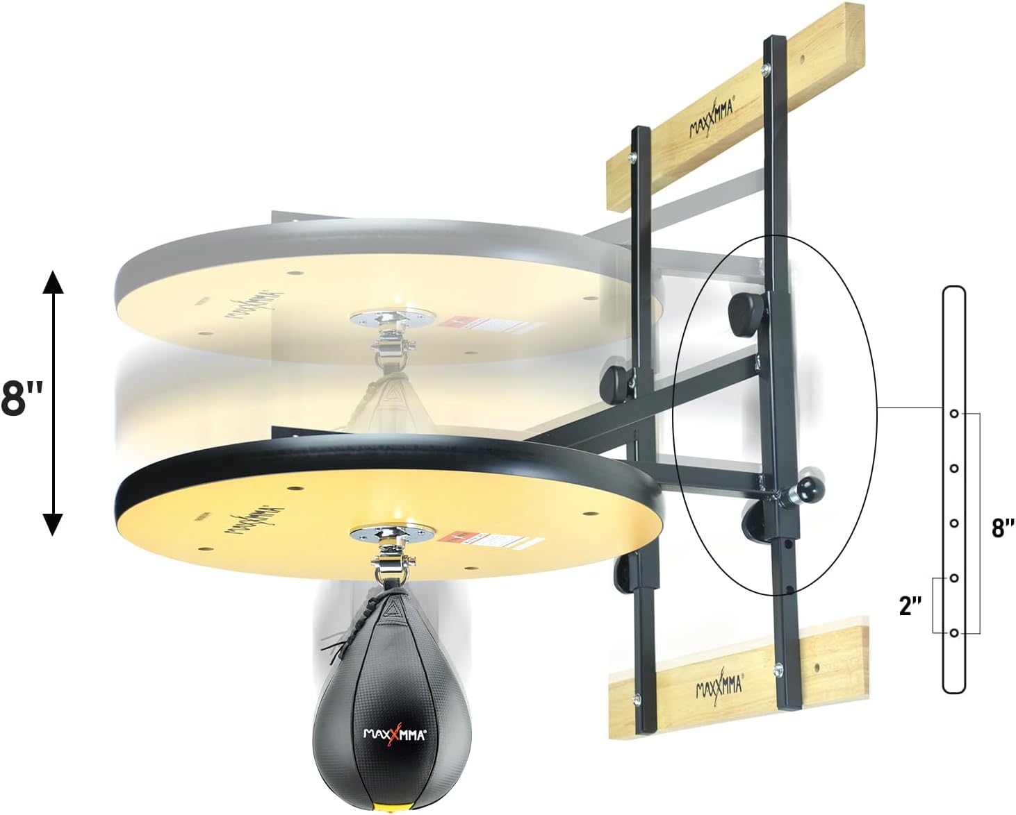 Speed Bag Platform Kit - Heavy Duty Boxing Training Equipment with Punching Ball, Adjustable Height for Home Fitness