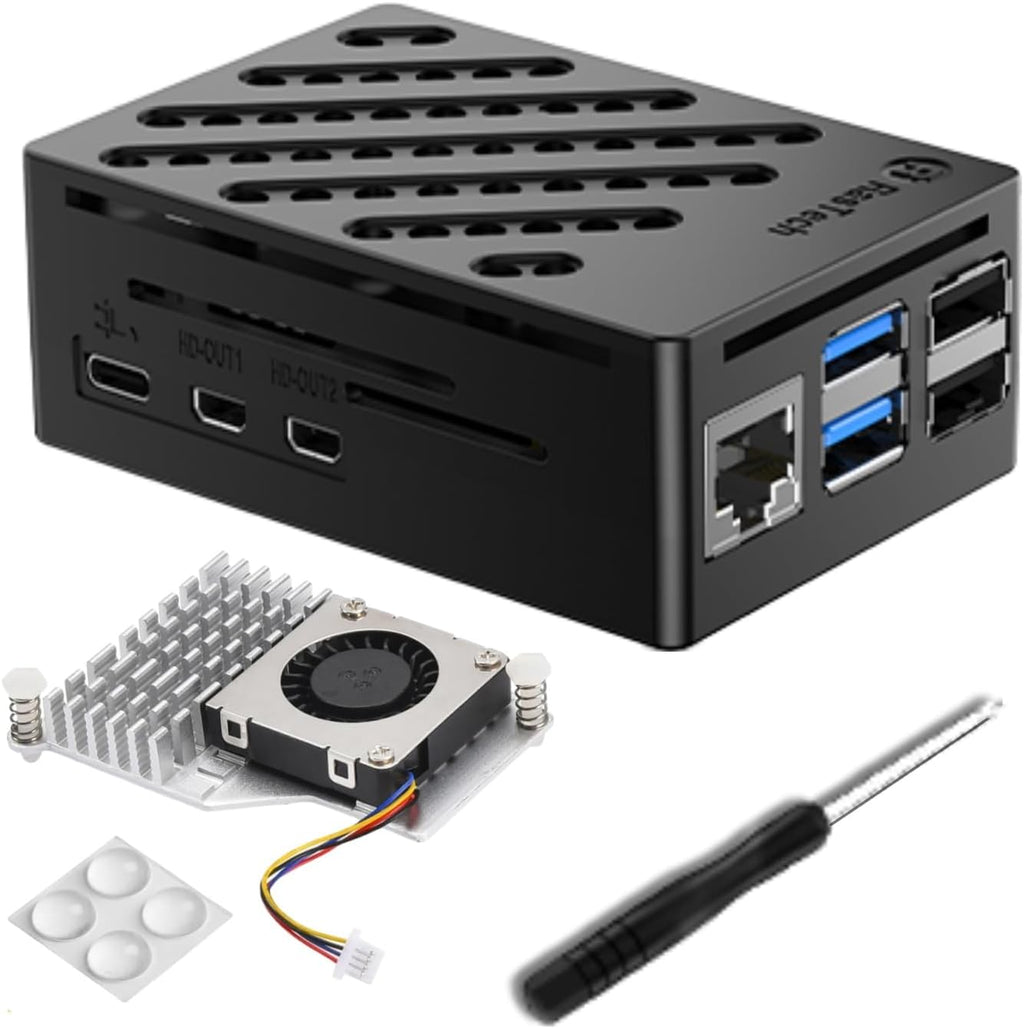 RasTech Accessories Kit for Raspberry Pi 5 Case with Active Cooler Compatible with Pi 5 16GB/8GB/4GB/2GB Board