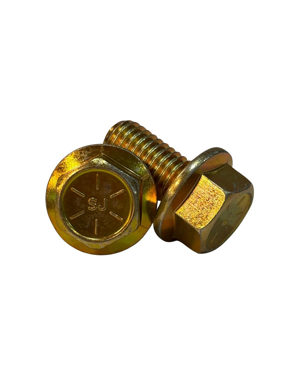 (25 Pieces) 1/2-13x1 Grade 8 Hex Flange Bolts Screws UNC Coarse Full Threads Zinc Yellow Trivalent