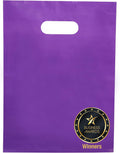 100 Purple Plastic Bags With Handles 9x12 Merchandise Bags