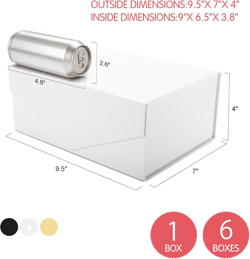 Magnetic Closure Gift Boxes with Lids for Presents White