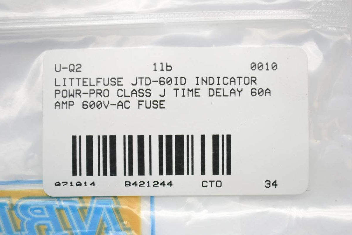 Littelfuse JTD-60-ID Fuse 60AMP 600VAC Class J