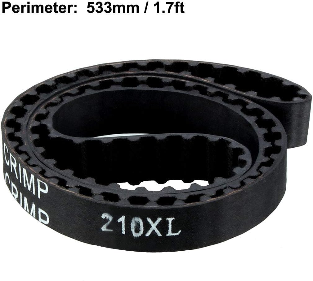 uxcell 210XL Rubber Timing Belt Synchronous Closed Loop Timing Belt Pulleys 10mm Width