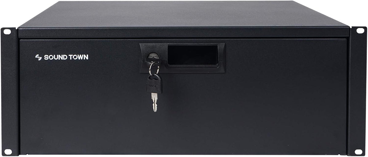 Sound Town 19-inch 4U Locking Rack Drawer, with Protection Foam (STRD-4D)