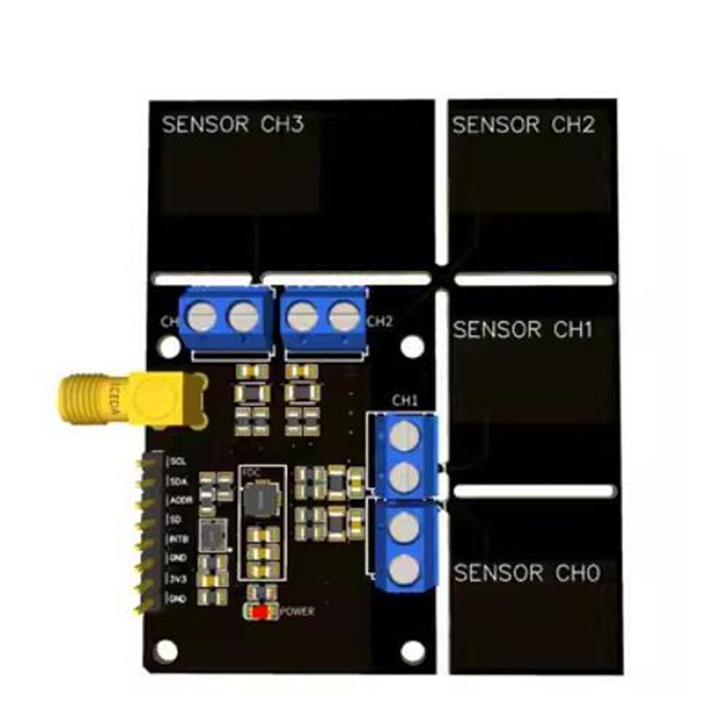 Fdc2214 Module Capacitance Sensor Electronic Design Competition Gesture Recognition Paper Counting Liquid Level Measurement(External 4 Touch poi)