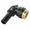 Legris 369PTCSP-4-4 Nickel-Plated Brass Air Brake Push-to-Connect Fitting, 90 Degree Plug-In Elbow, 1/4" x 1/4" Tube OD