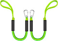 Bungee Dock Lines for Boats 2FT, Boat Tie Downs for Dock with Hooks, Elastic Dock Ties for Small Boat Jet Ski Kayak