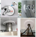 Fit 1/2 Inch Flange Water Pipe Cover Decoration 16mm(5/8") Plastic PP escutcheon plate 1/2 inch Cover for Wall Pipe Tube Decoration (16 White)