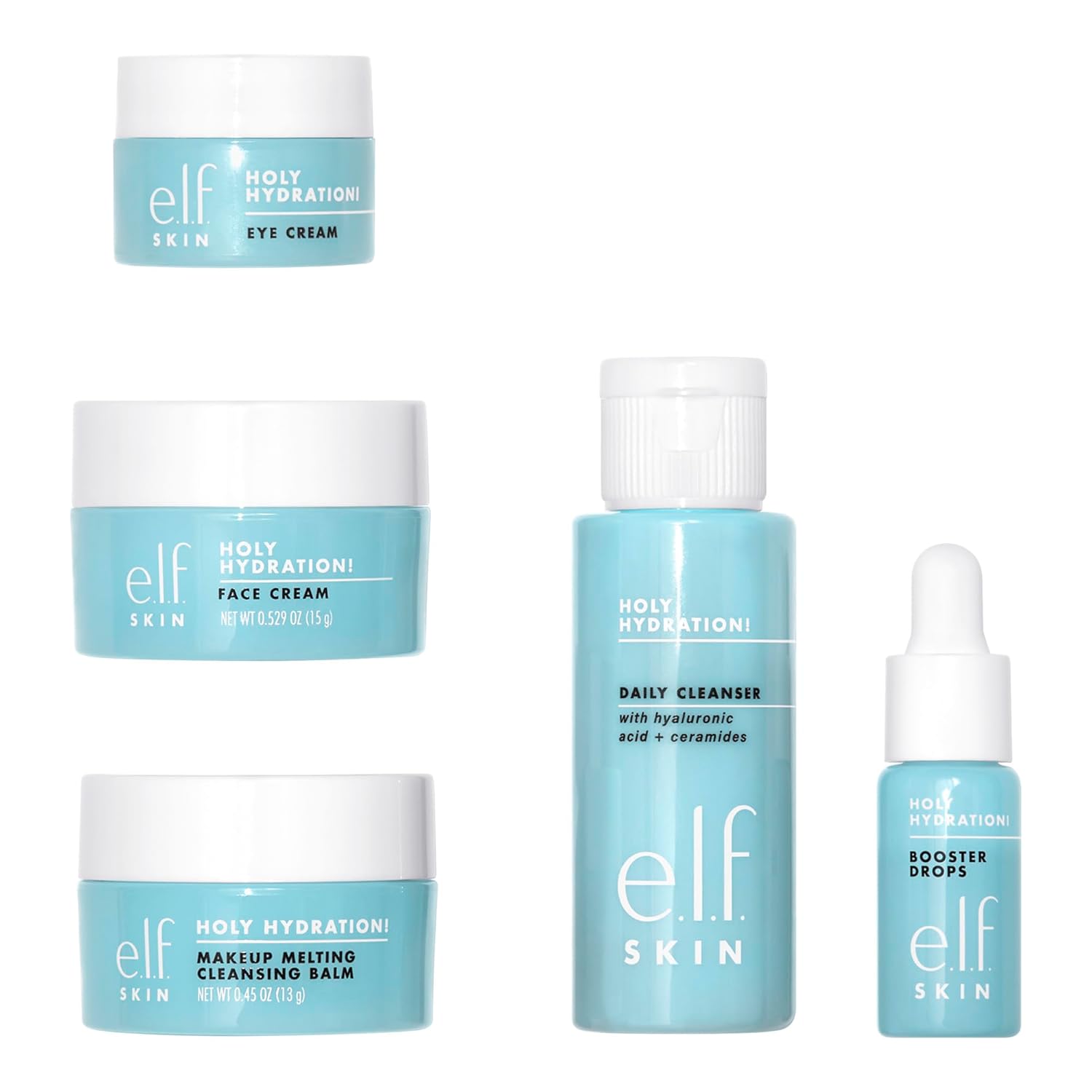 SKIN Holy Hydration! Hydrated Ever After Skincare Mini Kit, Cleanser, Makeup Remover, Moisturizer & Eye Cream For