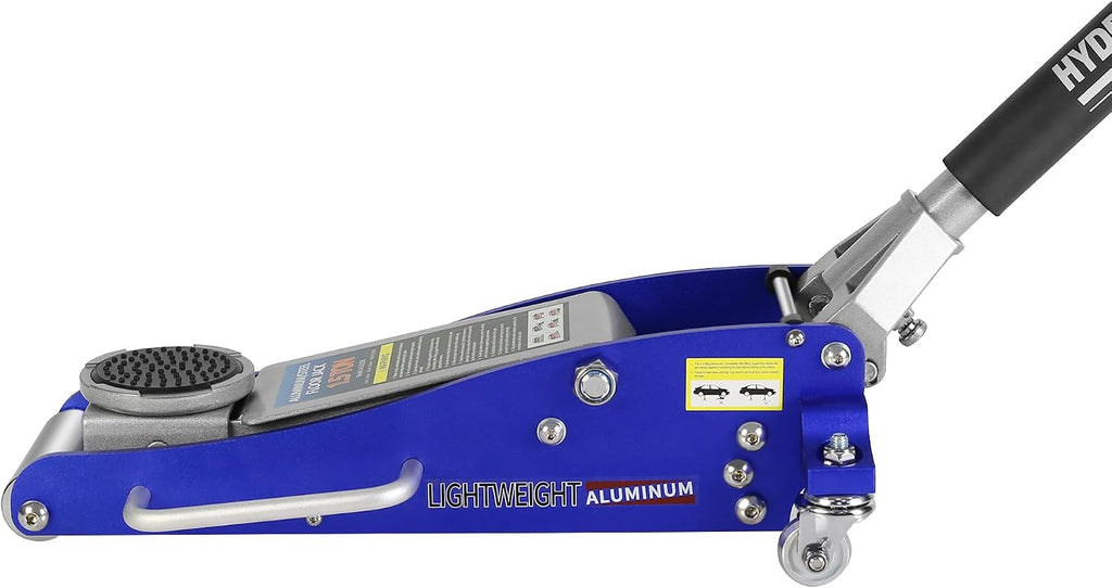Floor Jack 1.5 Ton Hydraulic Low Profile Aluminum and Steel Car Jack, Lightweight Service Jack with Quick Lift Dual