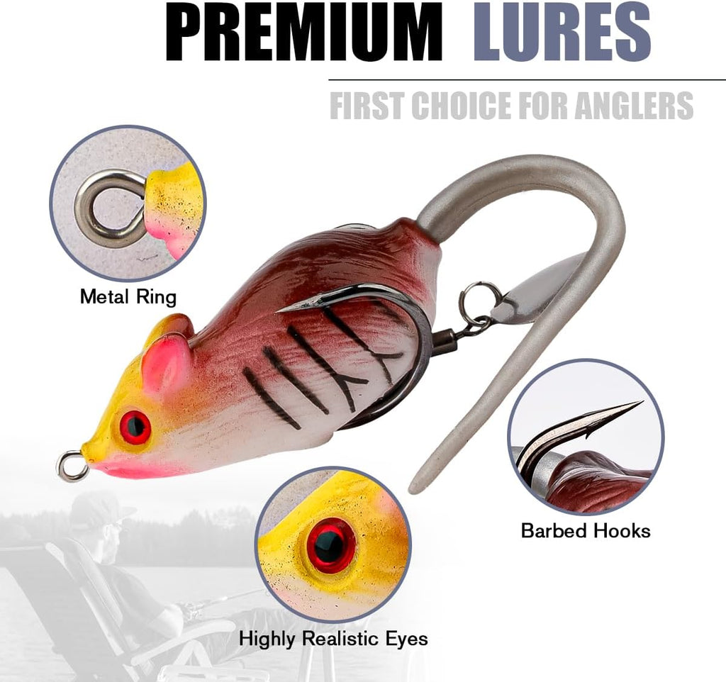 Fishing Topwater Lures Frog Swimbaits Soft Silicone Plastics Bionic Floating Baits Weedless Design for Bass Trout