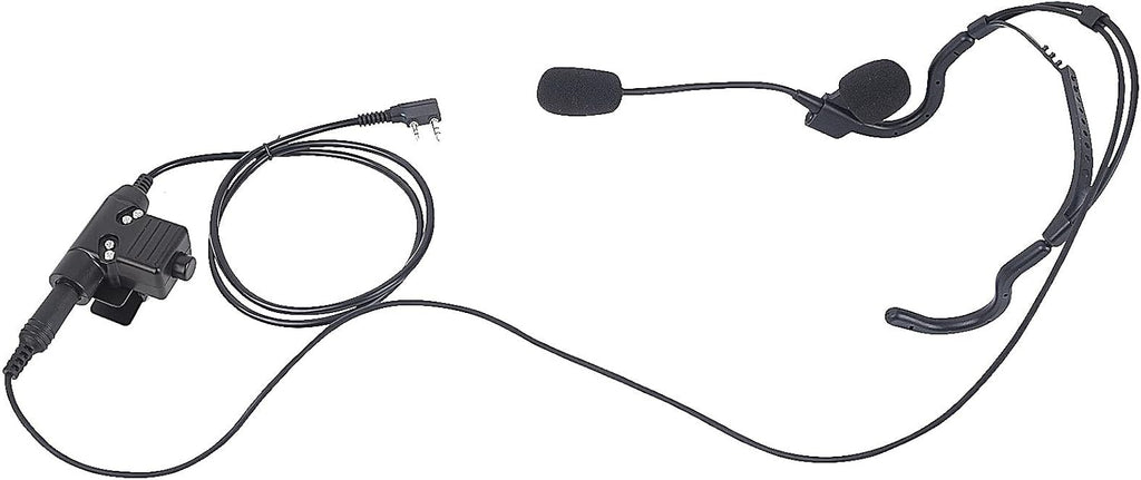 Walkie Talkie Earpiece Behind The Head Over Ear Radio Headset Headphone with Boom Mic U94 PTT Compatible for Baofeng