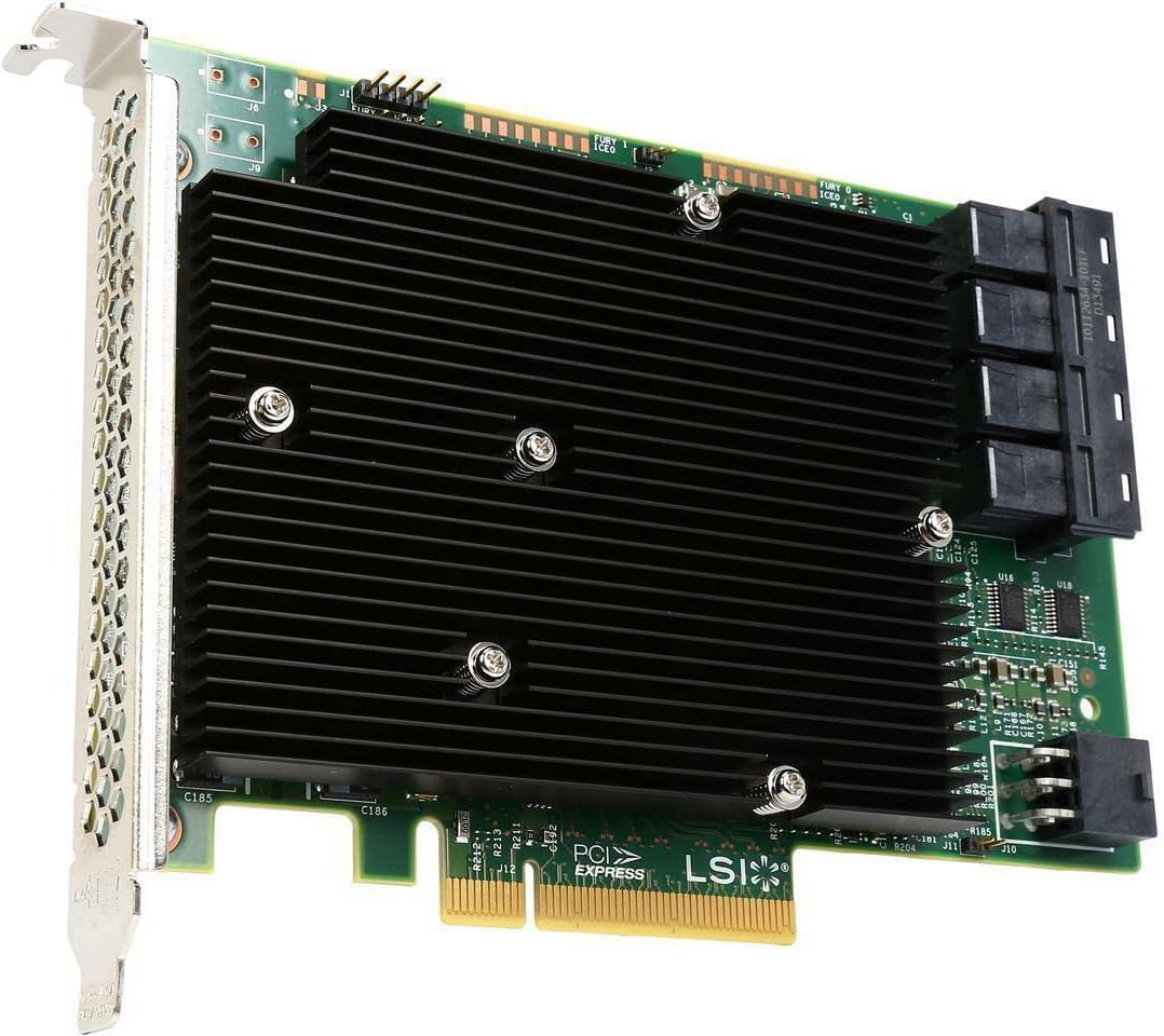 LSI 9300-16i SAS3008 Host Bus HBA Adapter with4*8643-SATA Cables