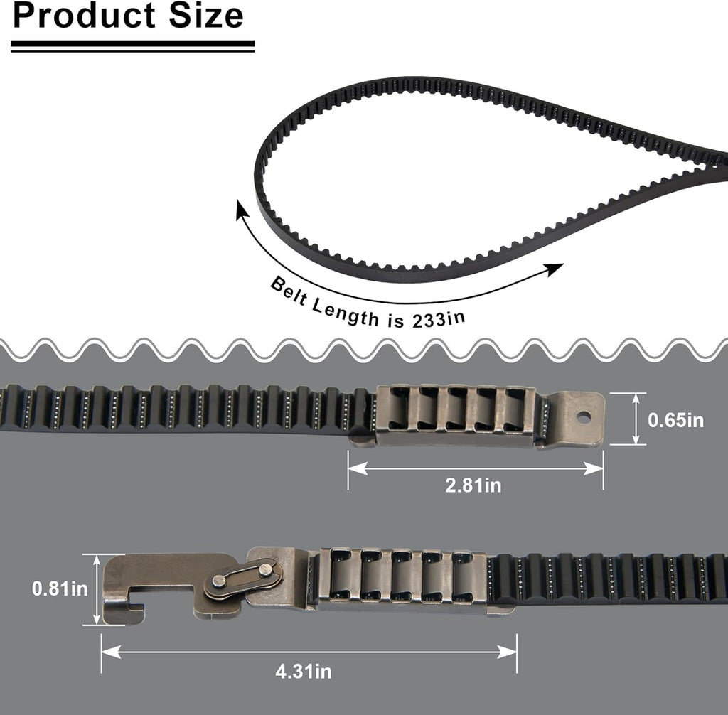 Upgraded 41A5434-11A Drive Belt 233 Inches for 7FT Garage Door Opener