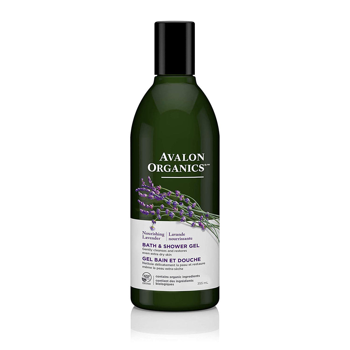 Bath & Shower Gel, Nourishing Lavender, 12 Oz