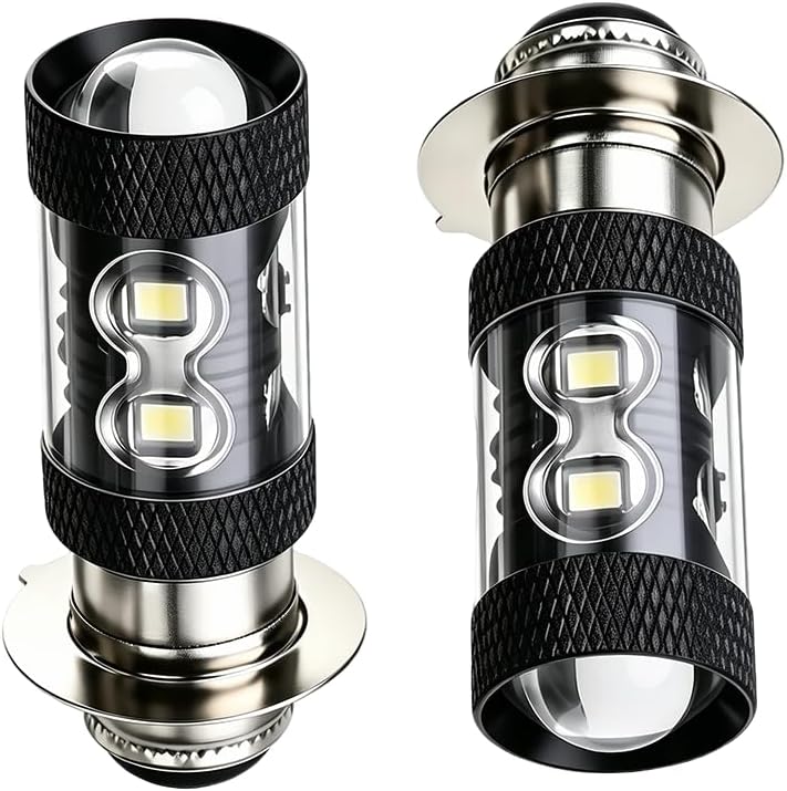DSkoiph 2x H6m 100W LED Super White HeadLight Bulbs Fit For Honda TRX 250 300 400 450 700