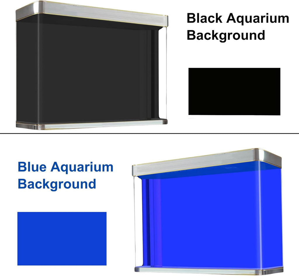 Aquarium Background Blue Black Fish Tank Background Wallpaper Double-Sided Aquarium Backing, Aquarium Decorations for
