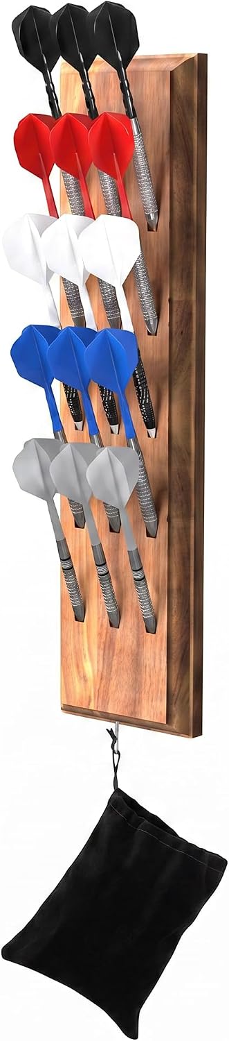 Viper Wall Mounted Dart Holder/Caddy Display, Holds 12 Steel and Soft Tip Darts