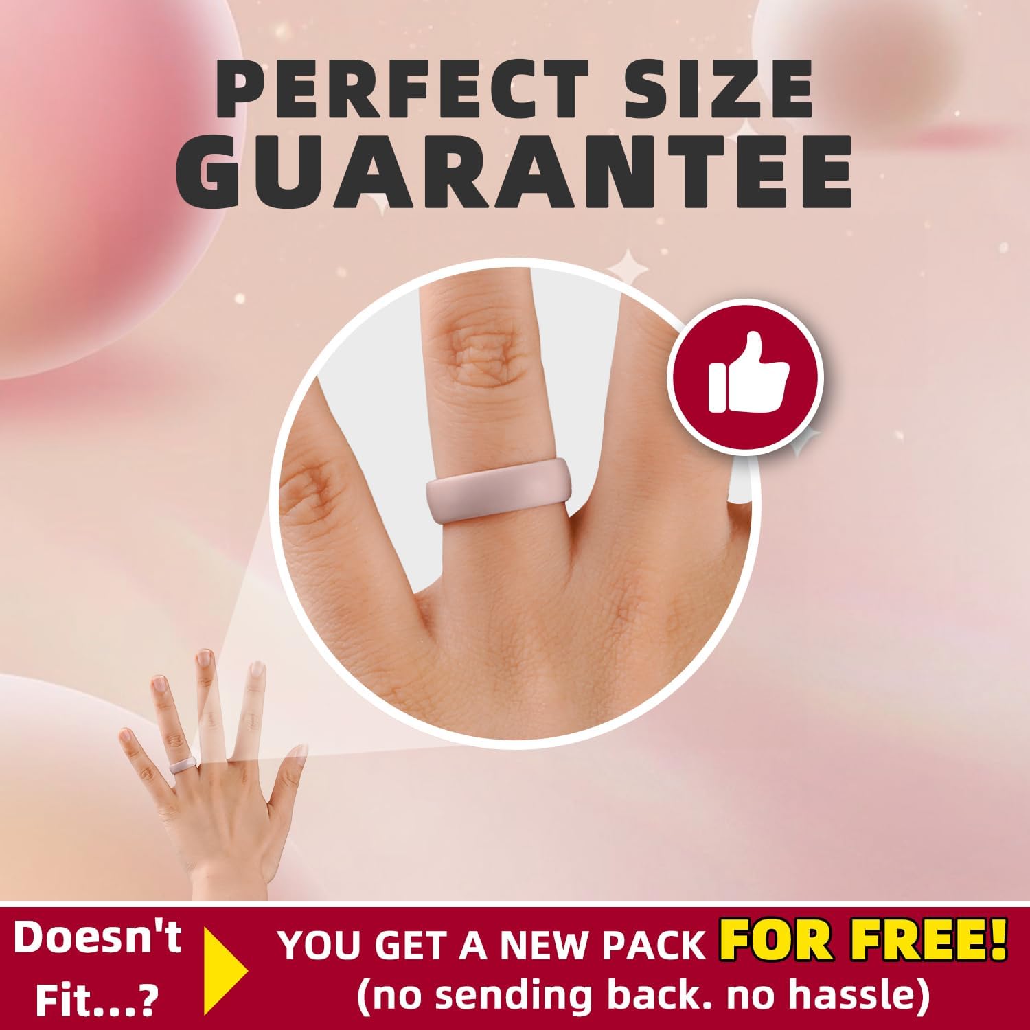 Women's Engagement Rings, Silicone Inner Arc Ergonomic Breathable Design with half sizes, Rubber Wedding Band