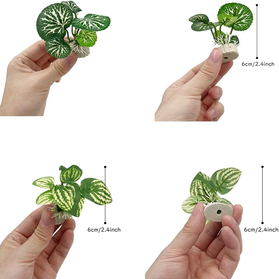 Fish Tank Decorations Aquarium Decoration Ornaments Accessories Betta Fish Hides Cave Rest Soft Leaf (Mix-Leaf-Set-C)