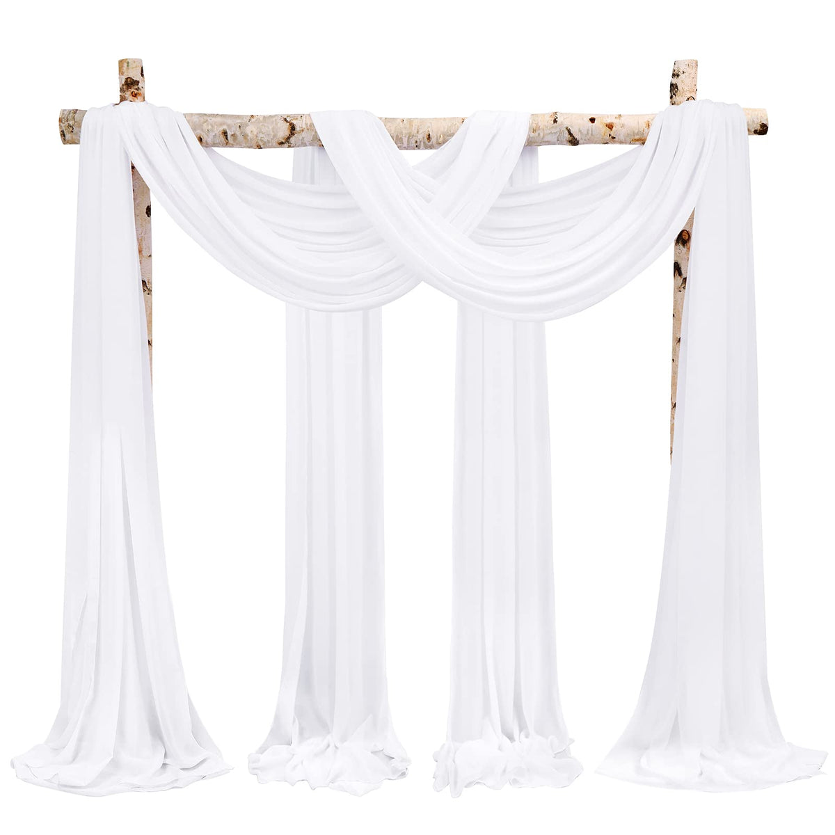 Wedding Arch Draping Fabric White Chiffon Fabric Drapes