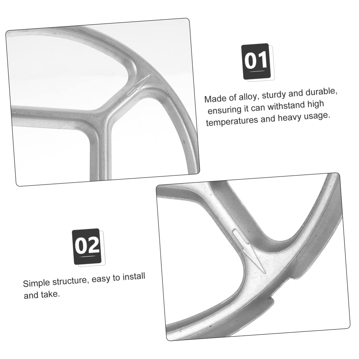 Alloy Wok Ring Stand for Gas Stove, Anti-Slip Pot Support Rack