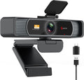 Wide Angle 4K Webcam for PC, 120° FOV Video Conference Web Camera | PDAF Autofocus, 2 Noise-Cancelling Mics