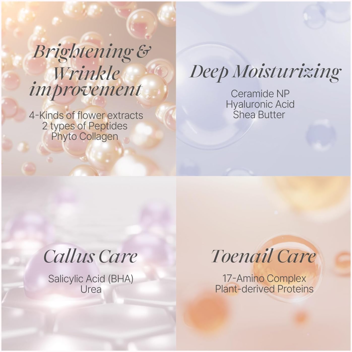 Rose Petal Satin Foot Mask (5pairs) - Korean Skin Care, Intensive Nourishing Socks, Rose Scented Foot Repair Masks