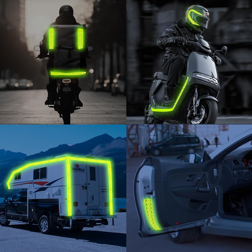Reflective Tape 2" x40ft Fluorescent Green, DOT-C2 Waterproof Reflective Stickers & Reflector Tape with Strong