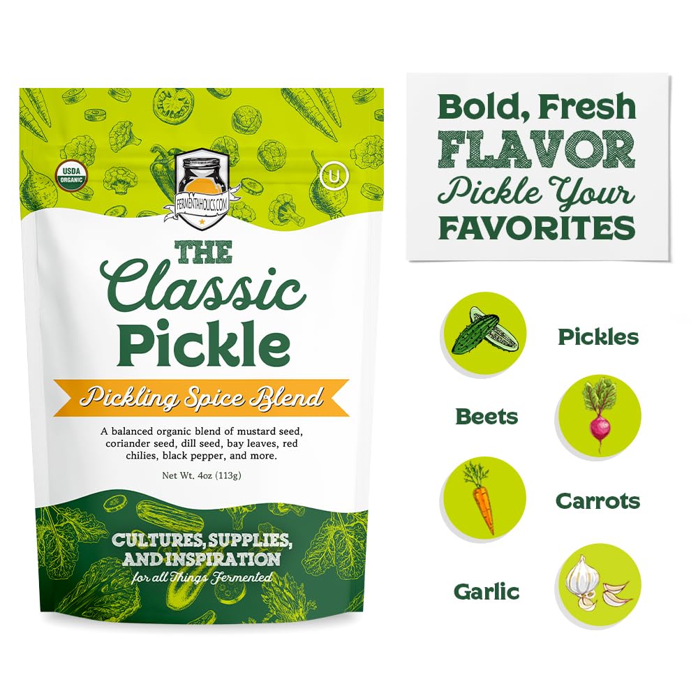 The Classic Pickle Pickling Spice Blend – 4 oz Mix for Fermenting, Pickling, Seasoning Vegetables, Cooking