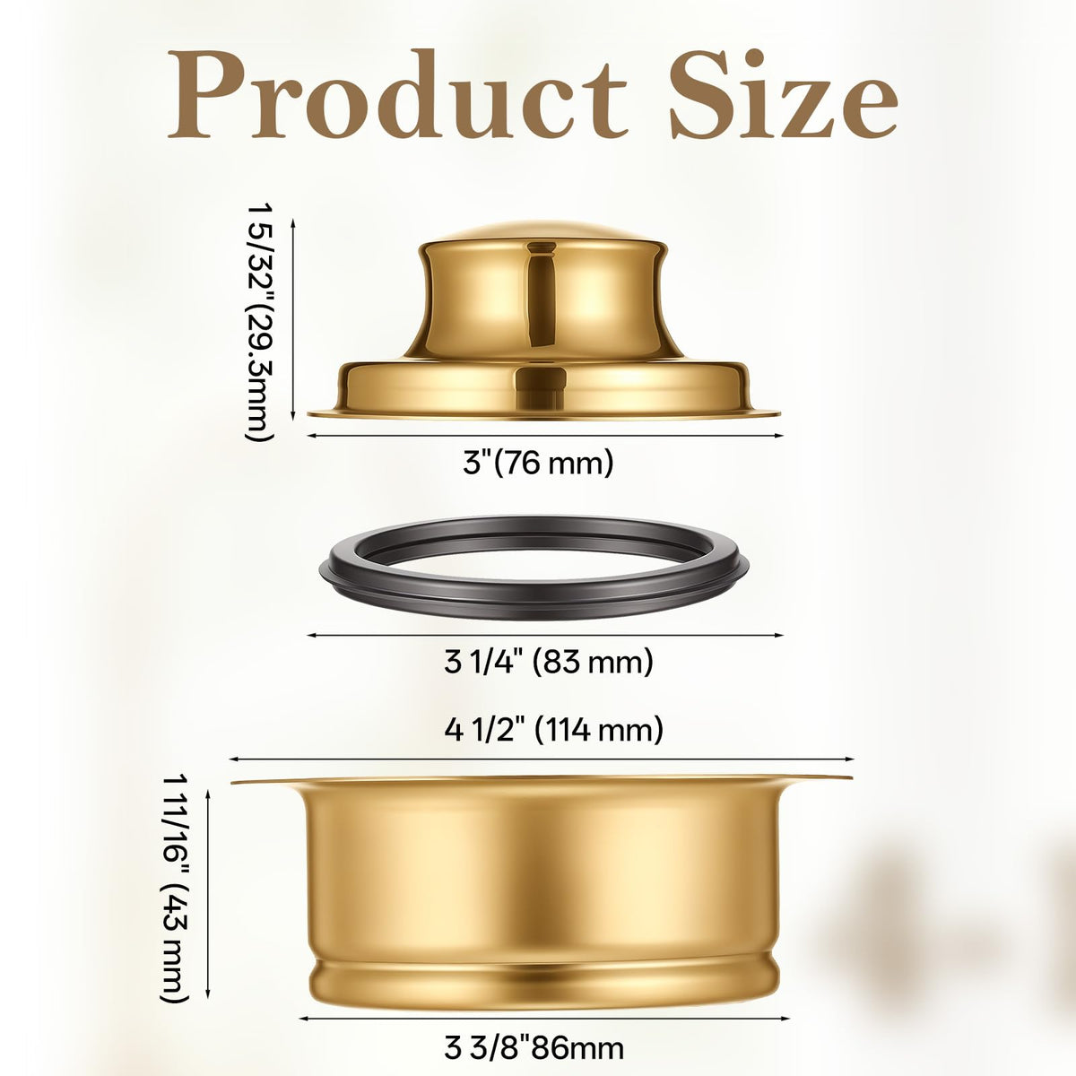 Sink Garbage Disposal Flange and Stopper for Kitchen