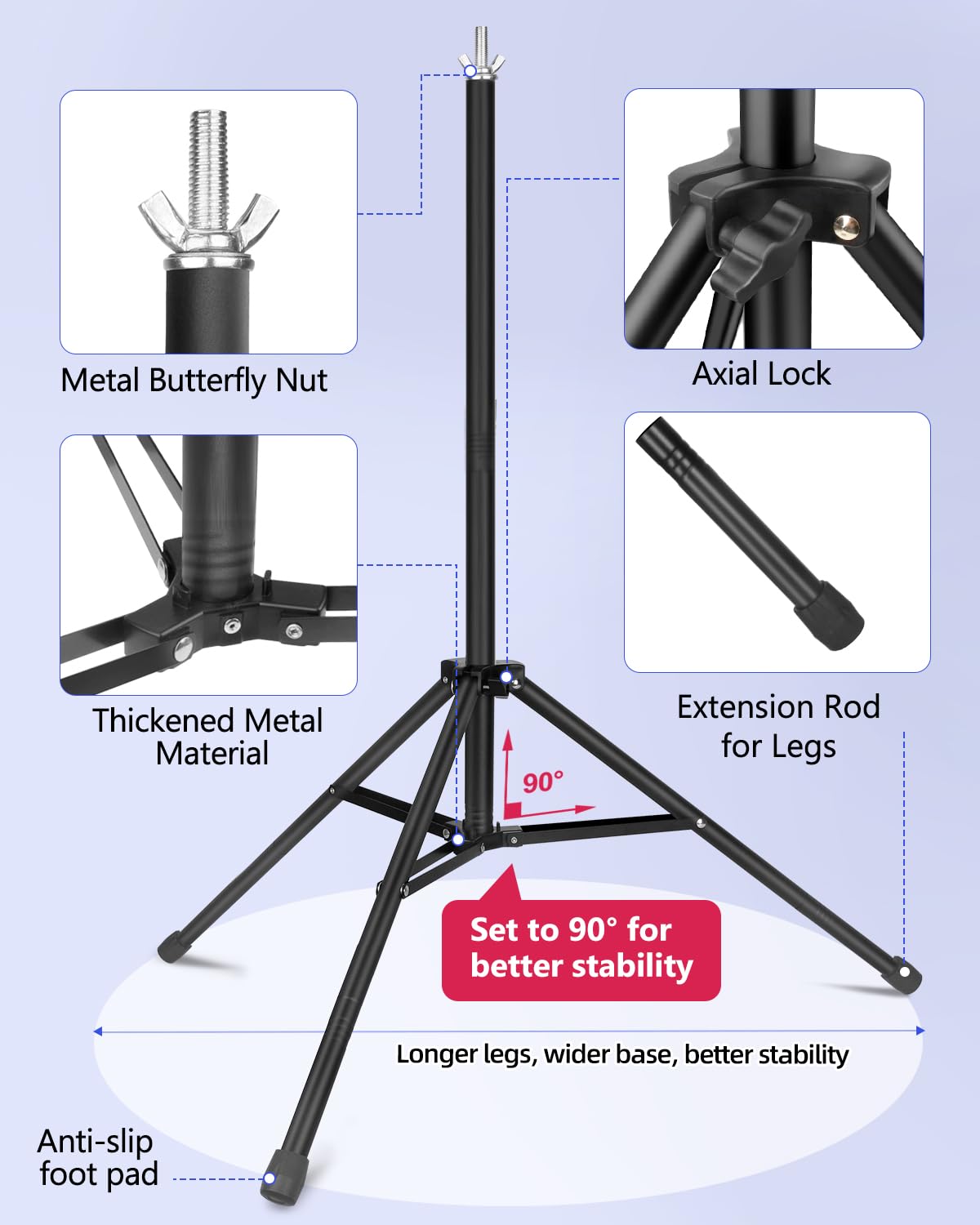 Backdrop Stand 10 x 8 Ft (WxH), 7 Widths Adjustable Background Stand