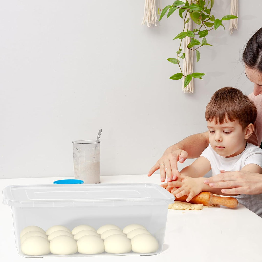 2-Pack 16 L Pizza Dough Proofing Box with Lid, Dough Rising Box