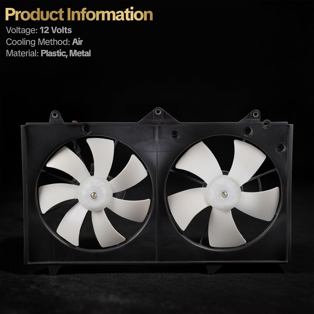 620-531 Engine Radiator Cooling Fan Assembly for 2002-2006 Toyota Camry for 2002-2008 Toyota Solara 2.4L Replaces OE 620-545 1636103071