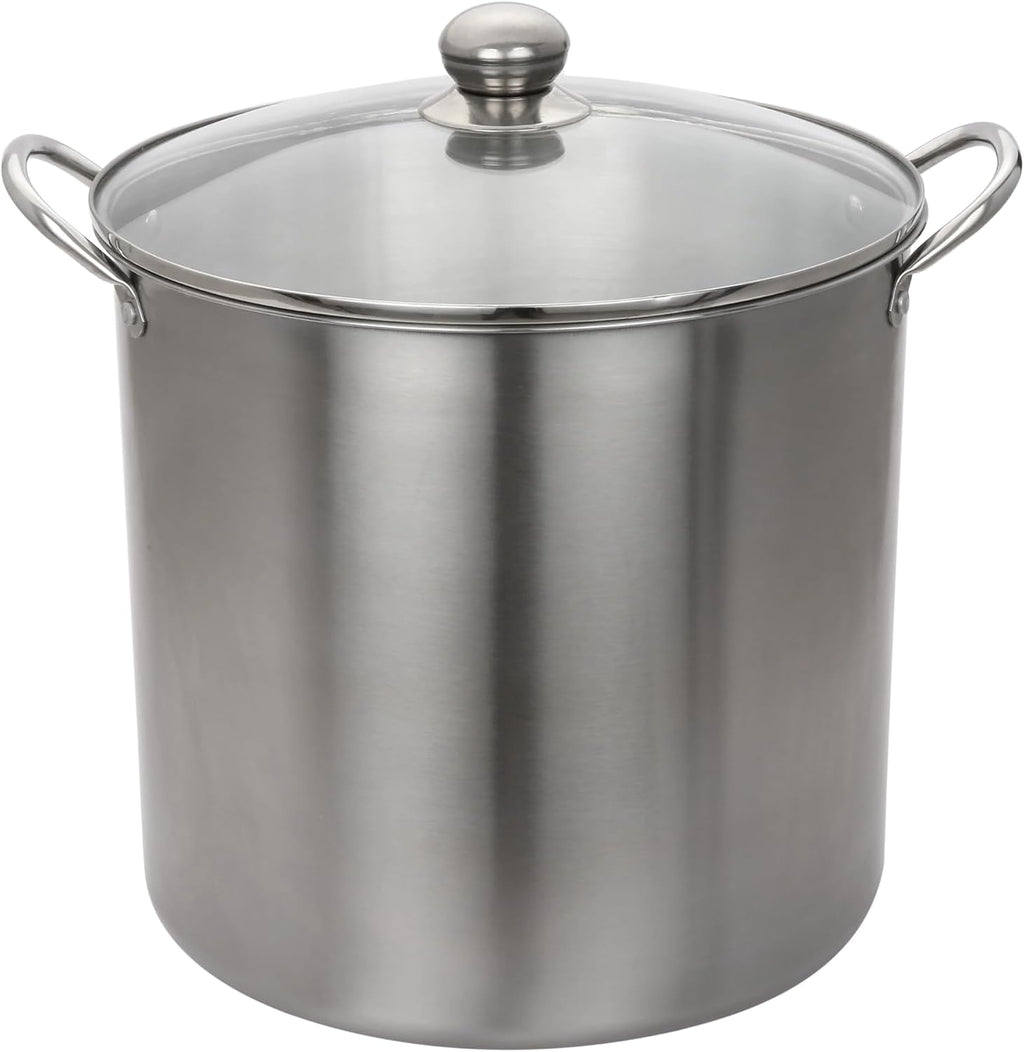 21.5Qt Stainless Steel Canning Pot with Rack, Water & Steam Canner, Large