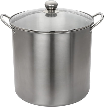 21.5Qt Stainless Steel Canning Pot with Rack, Water & Steam Canner, Large