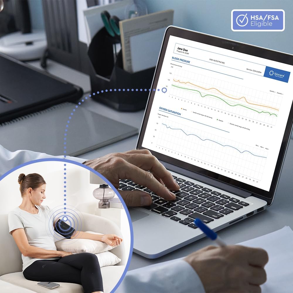 Biokit | Digital First Aid Kit | 3-in-1 Smart At-Home Health Monitoring System | Blood Pressure Cuff | Touchless