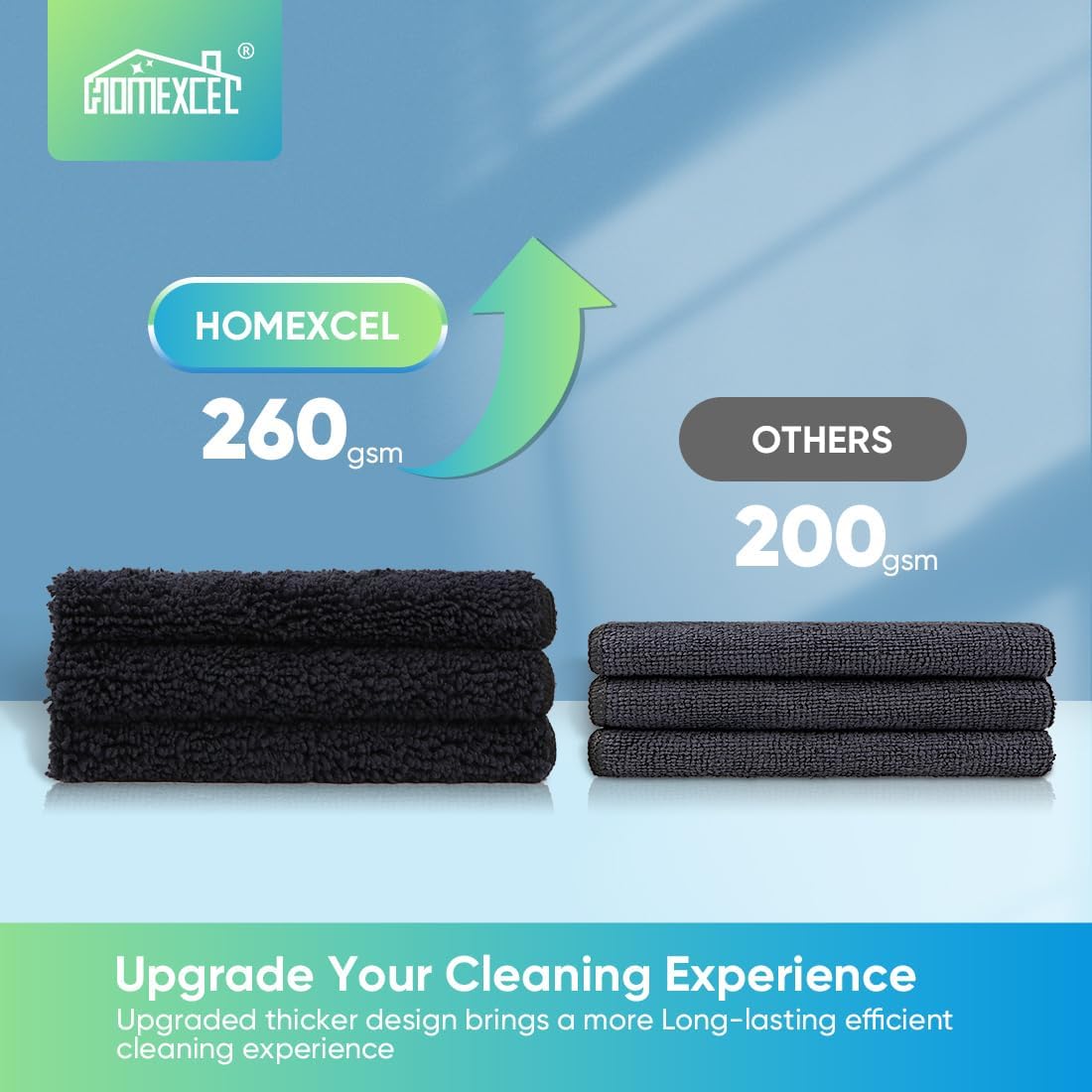 Black Microfiber Cleaning Cloth, 12 Pack Premium Microfiber Towels for Cars, Lint Free, Scratch-Free, Highly